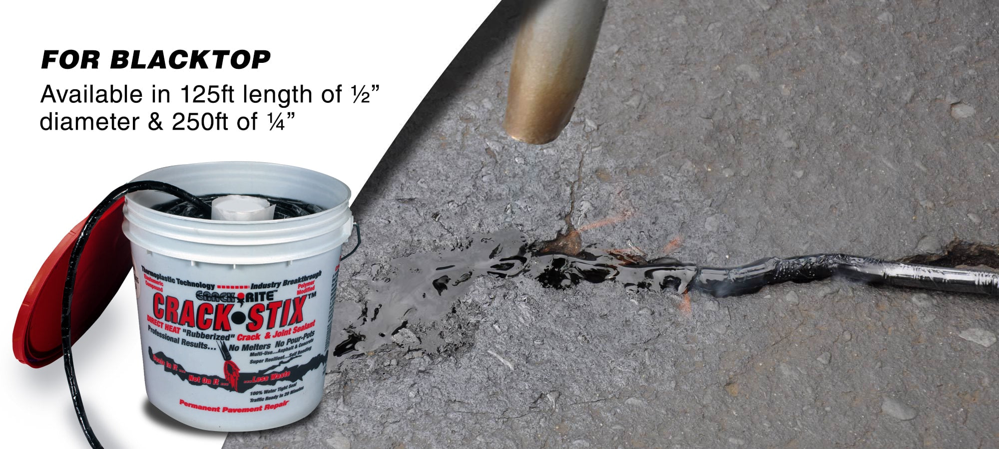 Concrete and Blacktop Driveway and Parking Lot Permanent Crack Filler